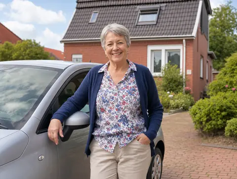 Verkäufer aus Dormagen mit dem verkauften Fahrzeug
